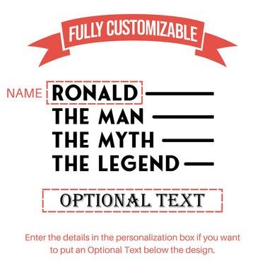 Custom Name The Man The Myth The Legend Tumbler Gift for Men